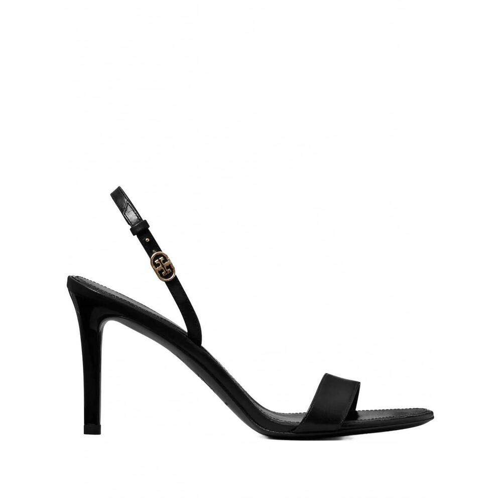 NEW TORY BURCH women's double t buckle heel in perfect black